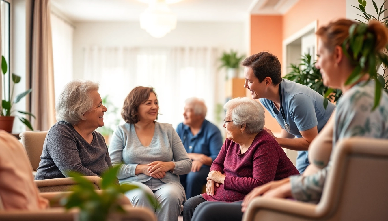 Engaged caregivers promoting personalgewinnung in der pflege within a welcoming nursing home setting.