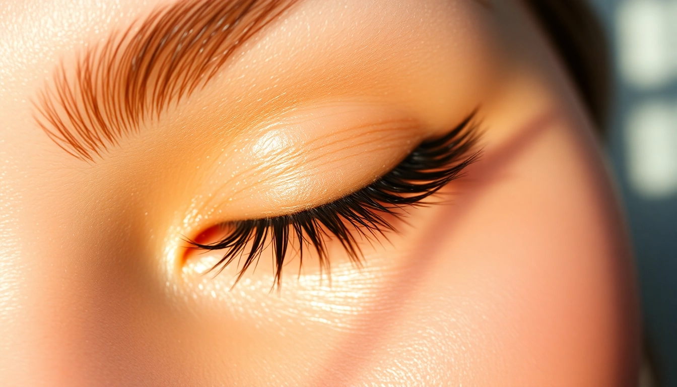 Tinted eyelashes showcasing a vivid eyelash tint, enhancing the natural beauty with depth and definition.