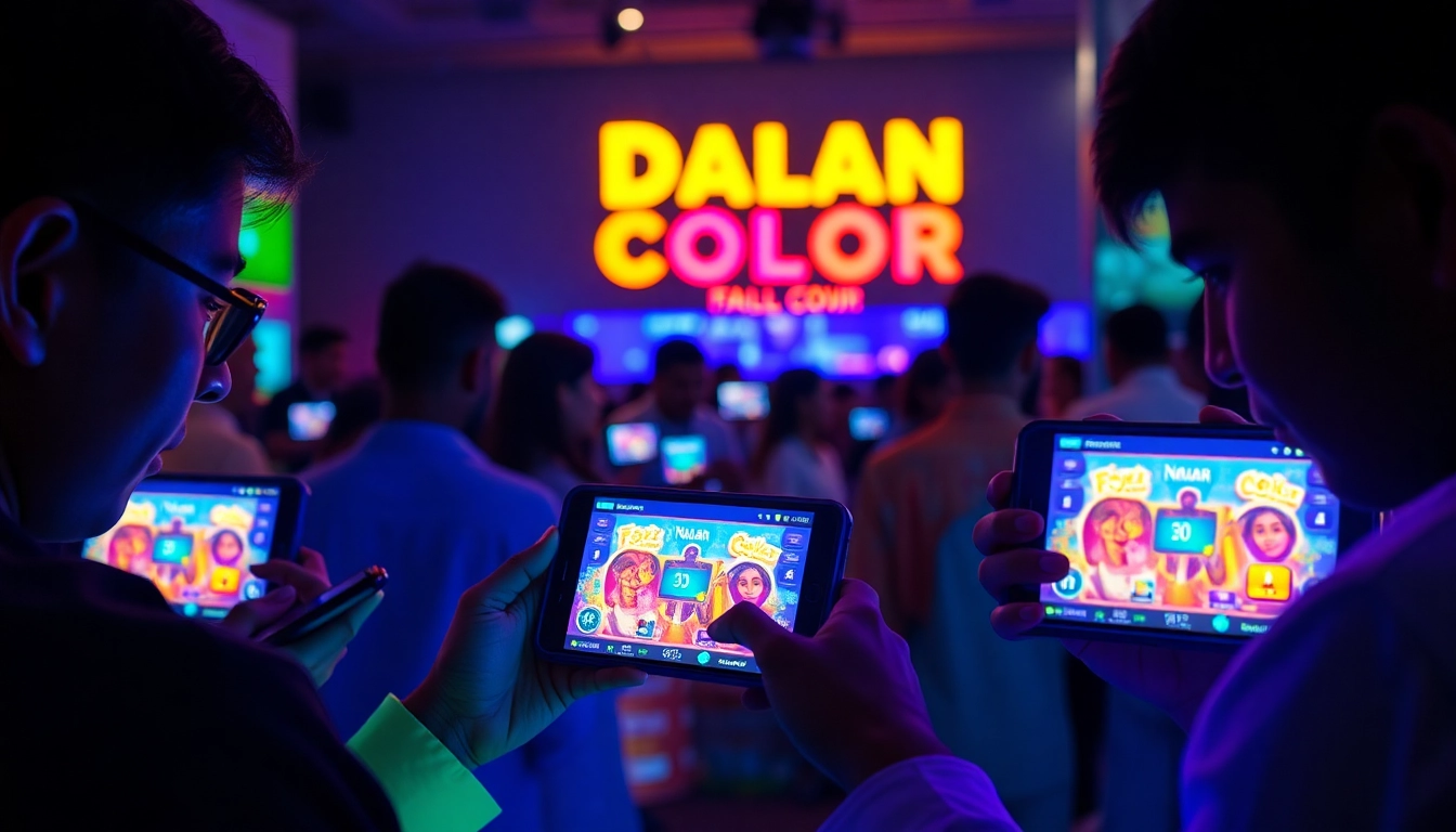 Players competing in the Daman color game, predicting colors for potential winnings.